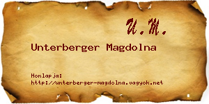 Unterberger Magdolna névjegykártya