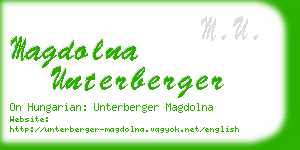 magdolna unterberger business card